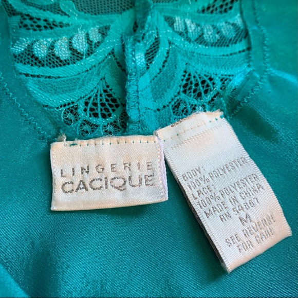 Pristine ‘90s Cacique silky, lacy chemise/slip dress - Picture 4 of 5